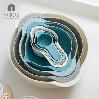 8-in-1 Nesting Bowls & Measuring Cups Set