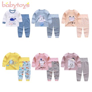 Toddler Baby Pyjamas Clothes Boy Girl Long Sleeve Tops +Pants 2pcs Sleepwear Set