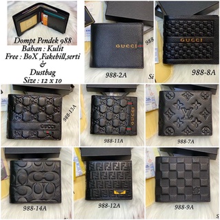 Short Fold Wallet Men 98 Import Premium Branded Latest Men's Wallet Short Genuine Cowhide Leather