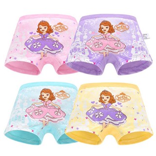 4 pcs Kids Girl Cartoon Boxer Panties/ Cute Girls Children Underwear