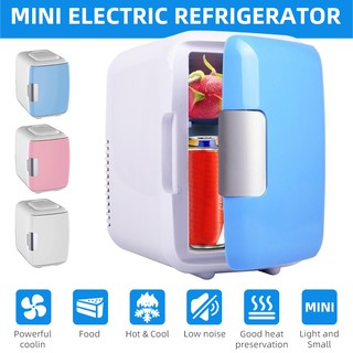 mmmhjjhg.sg Portable Mini Fridge For Home&Car Dual Use 4L Mini Cooler and Warmer Food Cosmetics Refrigerator