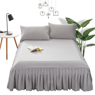 Ouiphynia Bedskirt Wrap Around Elastic Bedspread Twin Queen King Size 40cm Height 1Pec