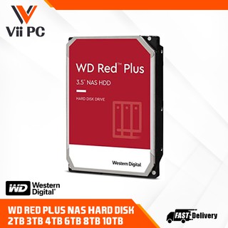 WD Red PLUS 2TB 3TB 4TB 6TB 8TB 10TB NAS Hard Disk Drive 5400 RPM Class SATA 6Gb/s 64MB/256MB Cache 3.5 Inch