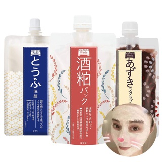 范冰冰★JAPAN Wine Yeast Mask / Tofu Face Wash / Azuki Scrub / Whitening /PDC JAPAN