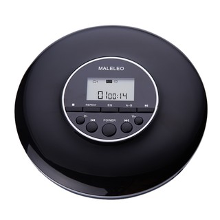 Portable Player, for Adults Students Kids Personal Compact Disc CD Player Headphones Jack, Walkman with LCD Display -Black