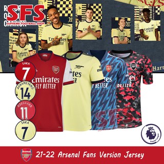 【SFS】Hight Quality 21-22 arsenal Football SOCCER Jersey T-shirt Fans Version S-2XL