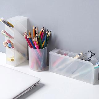 4 Grid Desktop Pen Holder Table Top Multi-Compartment Stationery Storage Box Home Office Container Desk Pencil Holder