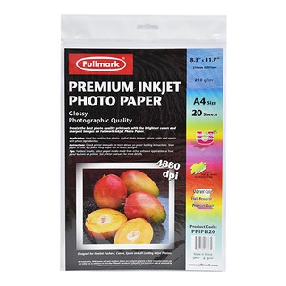 Fullmark Premium Inkjet Photo Paper (A4 size) PPIPH20 - 2 packs