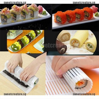{sweet} New Practical Sushi Rolling Roller Plastic Material Mat Maker Kitchen DIY{creture}