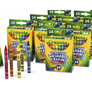 (KzD) Brand New Crayola 24-Count Washable Ultra Clean Crayons