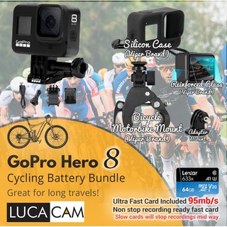 GoPro Hero 8 Cycling Motorbike Bundle for Vlogging, travelling.