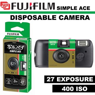 FUJIFILM 35mm Disposable Single Use Film Camera Simple Ace - ISO 400 - 27 Exposure