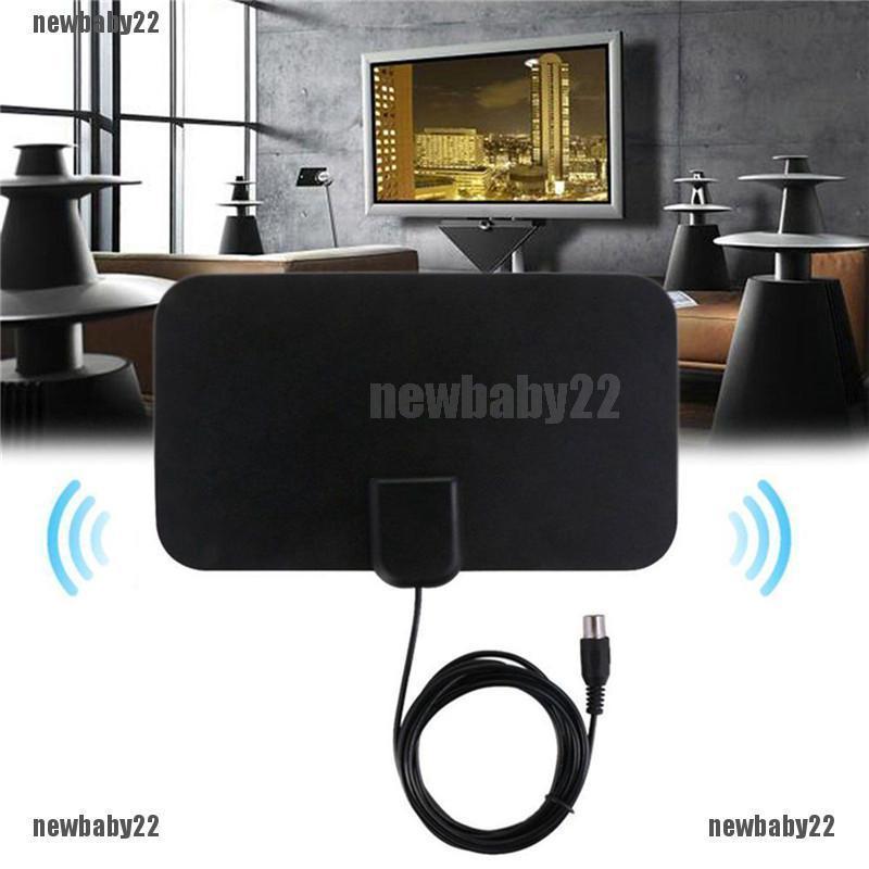 NBY♥TV Antenna HDTV Flat HD Digital Indoor Amplified 50-Mile Range TVFox VHF UHF DVB