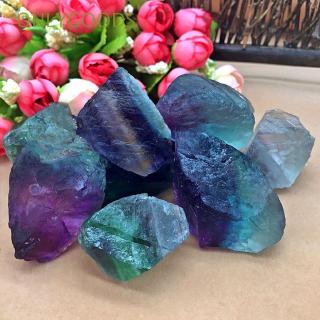 2pcs Gemstone Healing Stones Quartz Crystals Fluorspar Gravel Natural Fluorite