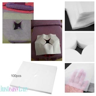❀Ready Stock❀100pcs Disposable Pratical Non-woven Fabric Face Hole Mat Bed Pillow Towel Cover
