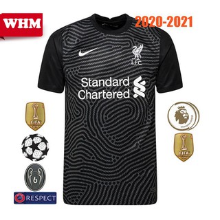 2020 2021 Top Quality LFC Mens Home Goalkeeper Stadium Jersey Alisson Becker Liverpool Soccer Shirt S-4XL 20/21