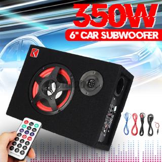 350W 6'' Active Car Subwoofer Under-Seat Speaker Audio Bass Powerful Amplifier