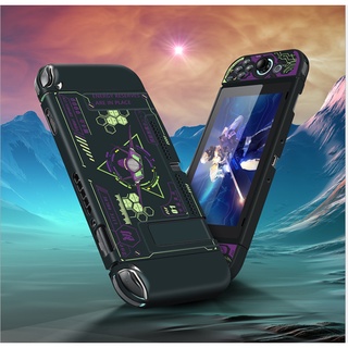 Nintendo Switch Neon GENESIS EVANGELION Mecha Theme Super Cool Fashion Split Dockable Game Console Protection Case Matte Frosted NS Cover with Screen Protector