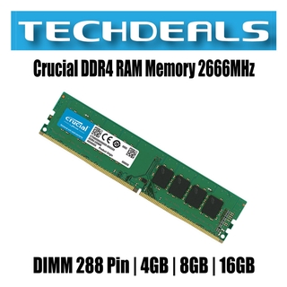 Crucial DDR4 RAM Memory 2666MHz DIMM 288 Pin | 4GB | 8GB | 16GB