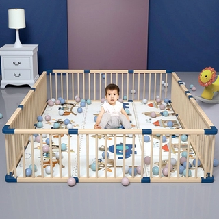 [Baby Safety] Baby Wooden Safety Playpen/Play Yard / Baby Room Baby Safety Fence Playroom 61cm Height / Indoor children's game fence baby fence household safety fence baby crawl walking fence