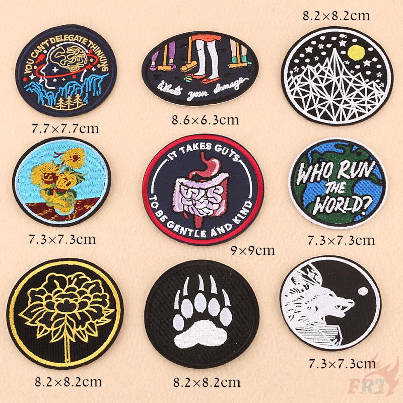 ☸ VSCO Iron-On Patch ☸ 1Pc Diy Iron On Badge Patch Clothing Embroidered Sew on Applique