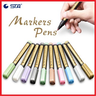 STA 8151 10Colors 2mm Metallic Pen Scrapbooking Crafts Paint Permanent Art Marker