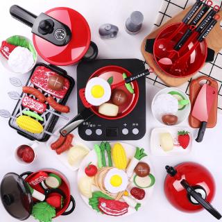 56Pcs Children Miniature Kitchen Toys Set Pretend Play Simulation Food Cookware Pot Pan Cooking Play House Utensils Toy Kids Gift
