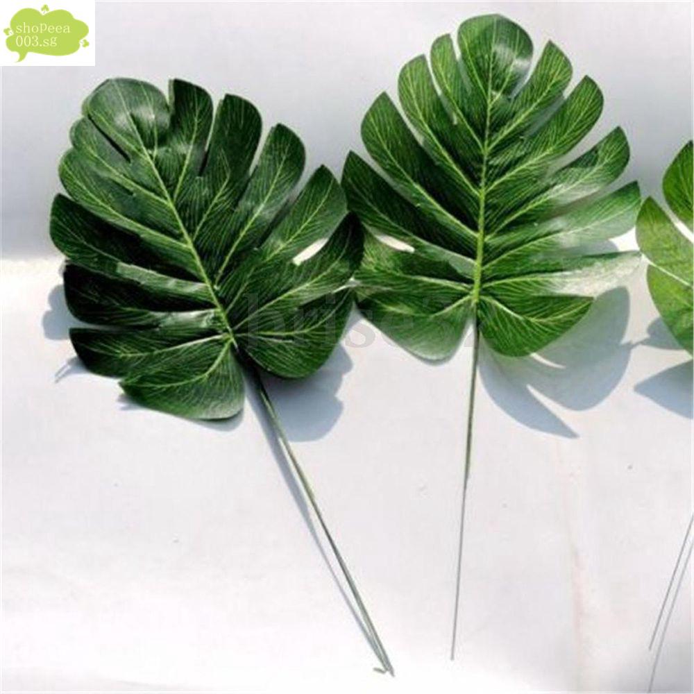 6Pcs/Pack Decoration Fern Palm Turtle Home Tree Leaf Artificial Plant