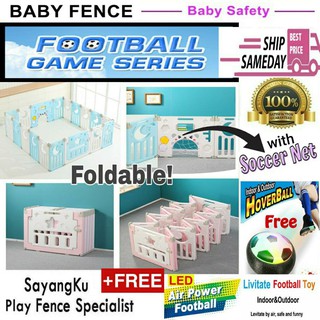 [Shop Malaysia] Kids Soccer Game Net 🔥 NEW! 2021🔥 SayangKu FOLDABLE Baby Safety Play Fence Gate Pagar Bayi Mainan