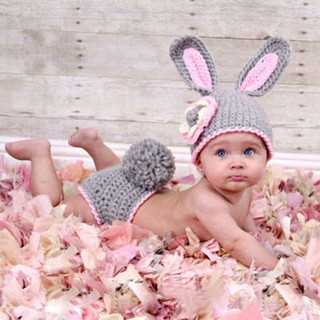Baby Clothing Cute Crochet Newborn Baby Costume Baby Rabbit Flower Baby photographic clothing Photographing clothes