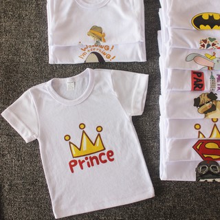 Crown Print Baby Short Sleeve T Shirt For Summer Infant Kids Boys Girls T-Shirts Clothes Cotton Toddler Tops Tees