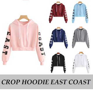 Michellestore East Coast Crop Hoodie Women's Sweater