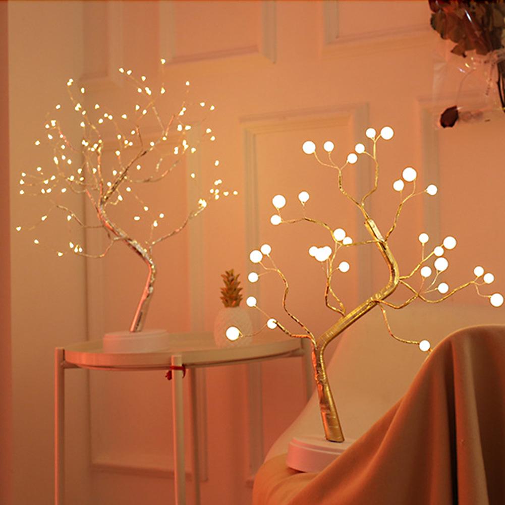 Home Decoration Holiday Tree Shape 36leds 108leds Bonsai Style Bright Led Light (1)