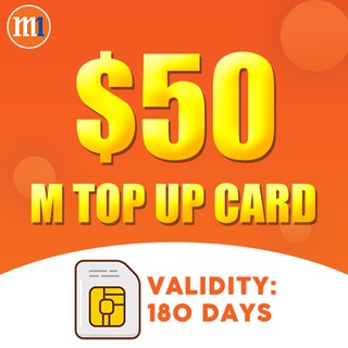 [M1] $50 M Top-up/Prepaid/Telco topup/Mobile topup/eload话费充值/电话充值/手机充值
