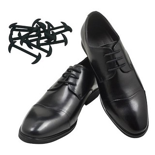 10pcs Silicone Shoelace Men Shoes Casual Shoes Leather Shoes Lazy