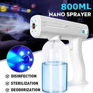 800ML Handheld USB Nano Sanitizer Sprayer Cordless Disinfectant Fogger Gun Spray Gun Machine