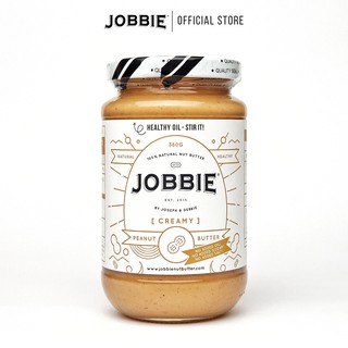 JOBBIE Peanut Butter - Creamy Pure (380g) - No Sugar & Salt