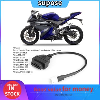 Supose 3 Pin to OBD2 Fault Scanner Diagnostic Cable For Yamaha MT-125 YZF-R125 YS-125
