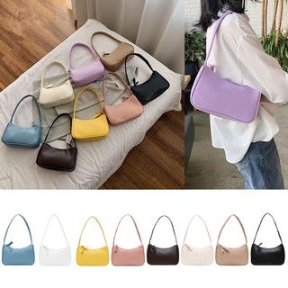 Handbag Women Tide New Bag Female Retro Armpit Baguette Commuter Wild Texture Solid Color Handbag Shoulder Bag tops women