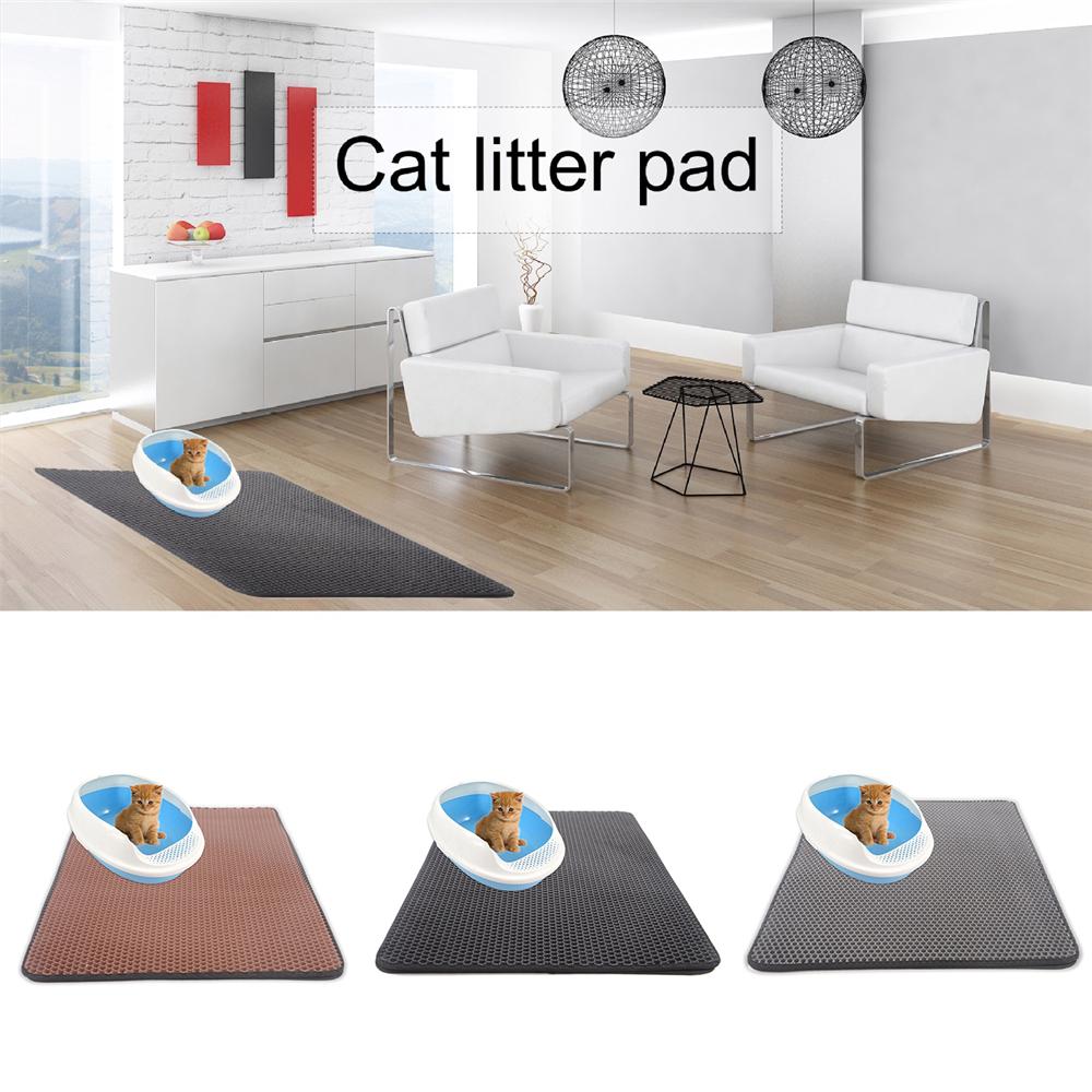 Double-Layer Cat Litter Mat Trapper Foldable Pad Pet Rug EVA Foam Rubber 3Colors