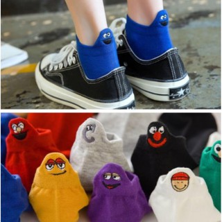 ELMO Sesame Street Socks Low Cut Soft Ankle 3D Cartoon Motifs women's socks