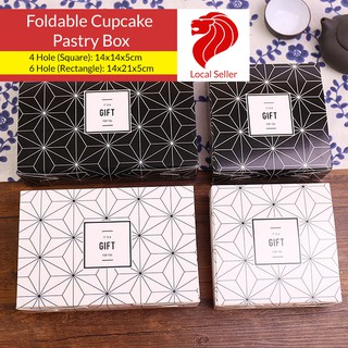 Box for Cupcake Pastry Brownie Gift Present Birthday Mooncake (NO PLASTIC CASING)