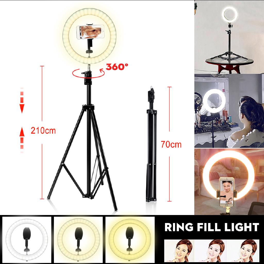 10'' Dimmable LED Ring Light Tripod Stand for Youtube Live Phone Photo Selfie