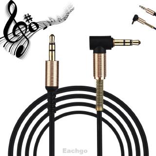 New 3.5mm Male to Audio Cable Flexible Spring Elbow 1M Aux Line Black