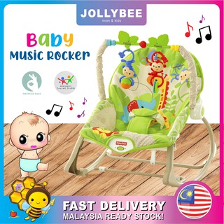 Jollybee ORIGINAL【FREE SHIPPING】🔥 iBaby Rocker Bouncer Toddler Music Sleeping Baby Rocking Swing Chair[GREEN]