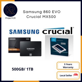 Samsung 860 EVO and Crucial MX500 SSD 500GB / 1TB