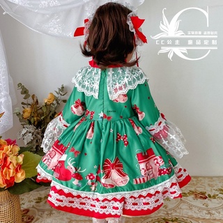 Ready Stock _ Autumn Winter Girls Original Authentic Lolita Dress Western Style Christmas Skirt Spain Princess