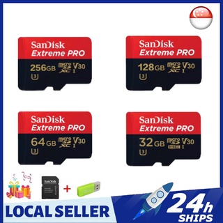 【SG Stock】Micro SD card microSDXC 32gb 64gb128gb 256gb Class10 TF card 100Mb/s memory card