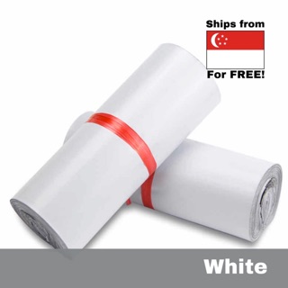 White polymailer/plastic mailer/courier bag