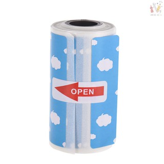 ❤ready stock❤ Cute Cartoon Direct Thermal Labels Roll 57*30mm(2.17*1.18in) Strong Adhesive Sticker Clear Printing for PeriPage A6 Pocket BT Thermal Printer, 3 Rolls